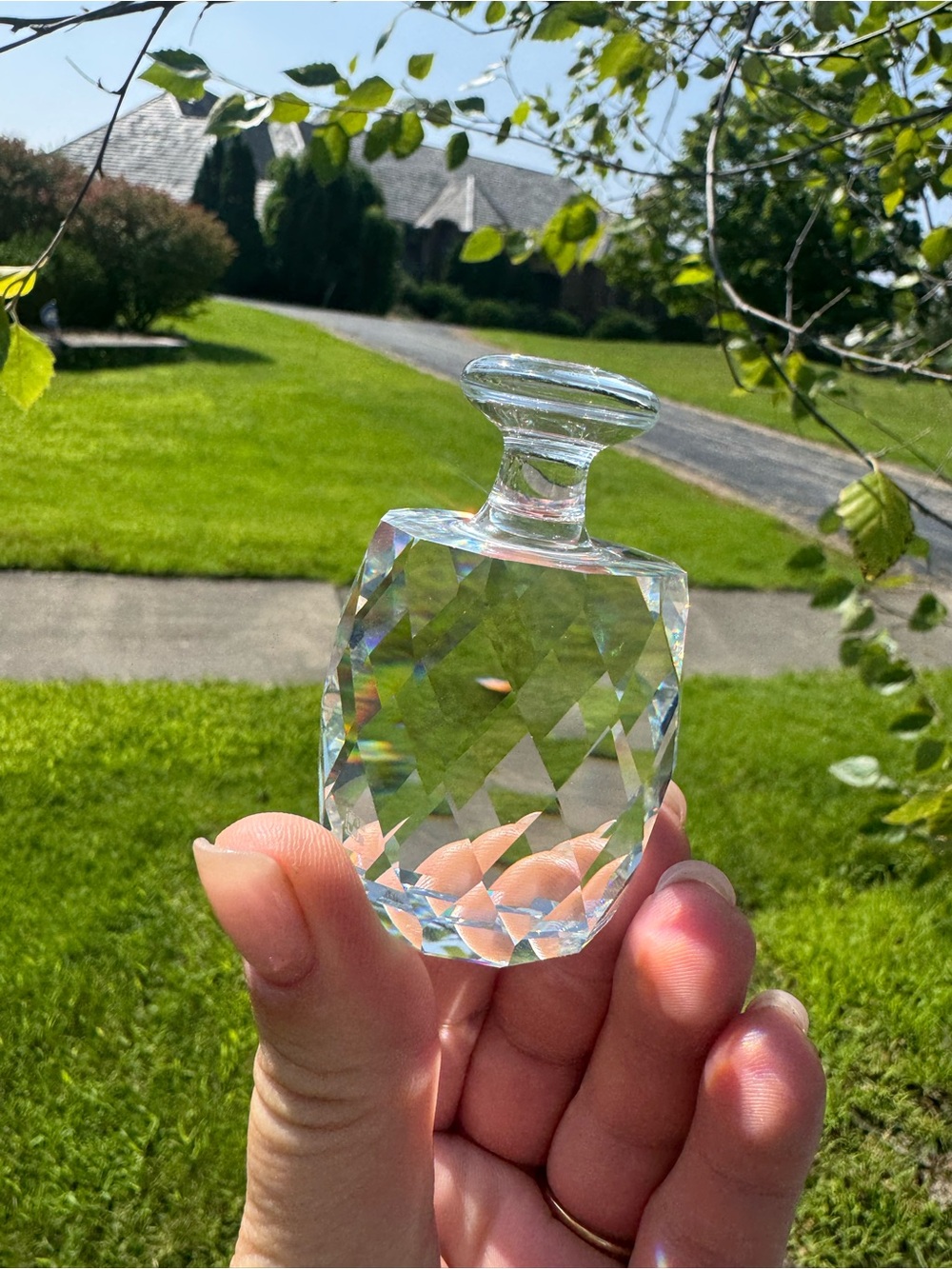 Vintage 1970 Swarovski Faceted Clear Crystal 2.5" tall ONE TON Paperweight